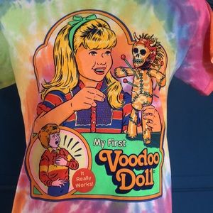 Stephen Rhodes voodoo doll tie dye tee